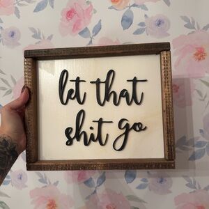 Rustic Brown and White Wall Decor Sign